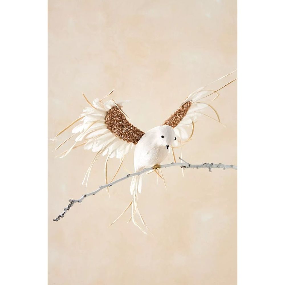New Anthropologie Wispy Bird Ornament - Picture 1 of 2
